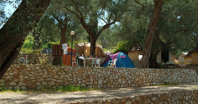 Dionysus Camping Village in Dasia on Corfu island